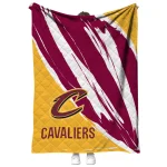 cleveland cavaliers stroke art wine white quilt blanket best selling