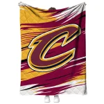 cleveland cavaliers wild lines wine white quilt blanket best selling