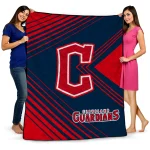 cleveland guardians arrow layers navy blue quilt blanket best selling