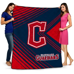 cleveland guardians arrow layers navy blue quilt blanket best selling