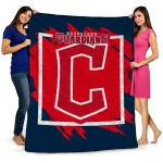 Cleveland Guardians Block Border Navy Blue Quilt Blanket 1 cleveland guardians block border navy blue quilt blanket best selling