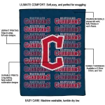 cleveland guardians bold red navy blue quilt blanket best selling
