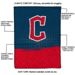 cleveland guardians dot illusion navy blue quilt blanket best selling