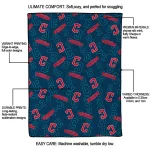 cleveland guardians solid classic navy blue quilt blanket best selling