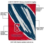 cleveland guardians stroke art navy blue white quilt blanket best selling