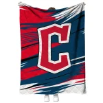 cleveland guardians wild lines navy blue white quilt blanket best selling