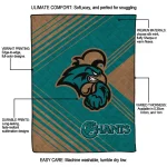 coastal carolina chanticleers arrow layers green quilt blanket best selling
