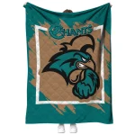 coastal carolina chanticleers block border green quilt blanket best selling