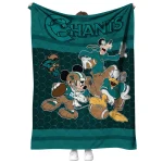 coastal carolina chanticleers disney football green quilt blanket best selling