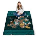 coastal carolina chanticleers disney football green quilt blanket best selling