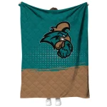 coastal carolina chanticleers dot illusion green quilt blanket best selling