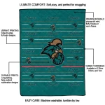 coastal carolina chanticleers handdrawn stripes green quilt blanket best selling