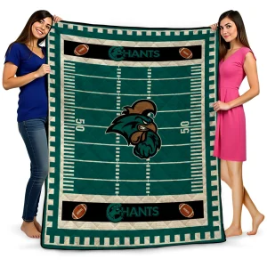 coastal carolina chanticleers mickey player green quilt blanket best selling