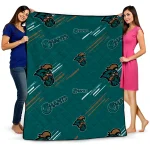 coastal carolina chanticleers sketch lines green quilt blanket best selling