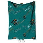coastal carolina chanticleers sketch lines green quilt blanket best selling