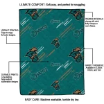 coastal carolina chanticleers sketch lines green quilt blanket best selling