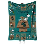 coastal carolina chanticleers snoopy love green quilt blanket best selling