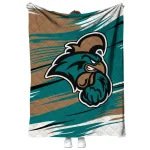 coastal carolina chanticleers wild lines green white quilt blanket best selling