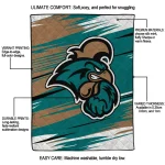 coastal carolina chanticleers wild lines green white quilt blanket best selling