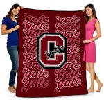 colgate raiders bold red maroon quilt blanket best selling