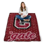colgate raiders brick grid maroon quilt blanket best selling