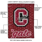 colgate raiders brick grid maroon quilt blanket best selling