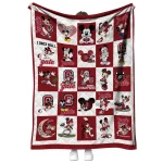 colgate raiders mickey mouse motif maroon white quilt blanket best selling