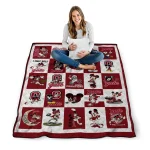 colgate raiders mickey mouse motif maroon white quilt blanket best selling
