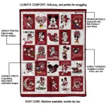 colgate raiders mickey mouse motif maroon white quilt blanket best selling
