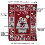 colgate raiders snoopy love maroon quilt blanket best selling
