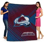 colorado avalanche arrow layers burgundy quilt blanket best selling