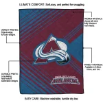 colorado avalanche arrow layers burgundy quilt blanket best selling