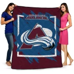 Colorado Avalanche Block Border Burgundy Quilt Blanket 1 colorado avalanche block border burgundy quilt blanket best selling