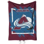colorado avalanche block border burgundy quilt blanket best selling