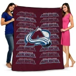 colorado avalanche bold red burgundy quilt blanket best selling