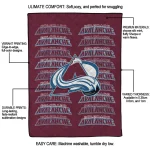 colorado avalanche bold red burgundy quilt blanket best selling