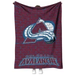 colorado avalanche brick grid burgundy quilt blanket best selling