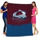 colorado avalanche dot illusion burgundy quilt blanket best selling