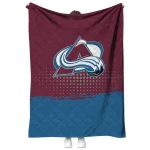 colorado avalanche dot illusion burgundy quilt blanket best selling