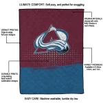 colorado avalanche dot illusion burgundy quilt blanket best selling