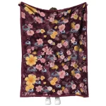 colorado avalanche hibiscus foliage burgundy quilt blanket best selling