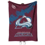 colorado avalanche nhl shield burgundy quilt blanket best selling