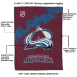 colorado avalanche nhl shield burgundy quilt blanket best selling