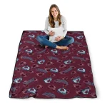colorado avalanche solid classic burgundy quilt blanket best selling