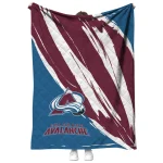 colorado avalanche stroke art burgundy white quilt blanket best selling