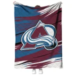 colorado avalanche wild lines burgundy white quilt blanket best selling