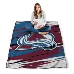 colorado avalanche wild lines burgundy white quilt blanket best selling