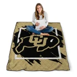 colorado buffaloes block border gold quilt blanket best selling