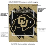 colorado buffaloes block border gold quilt blanket best selling