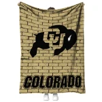 colorado buffaloes brick grid gold quilt blanket best selling